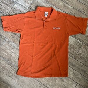 Men's UT Texas Burnt Orange Polo Shirt size Large Vintage Excellent Condition